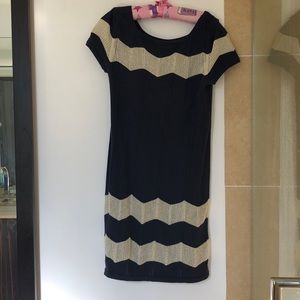 girls Lilly Pulitzer navy and gold dress